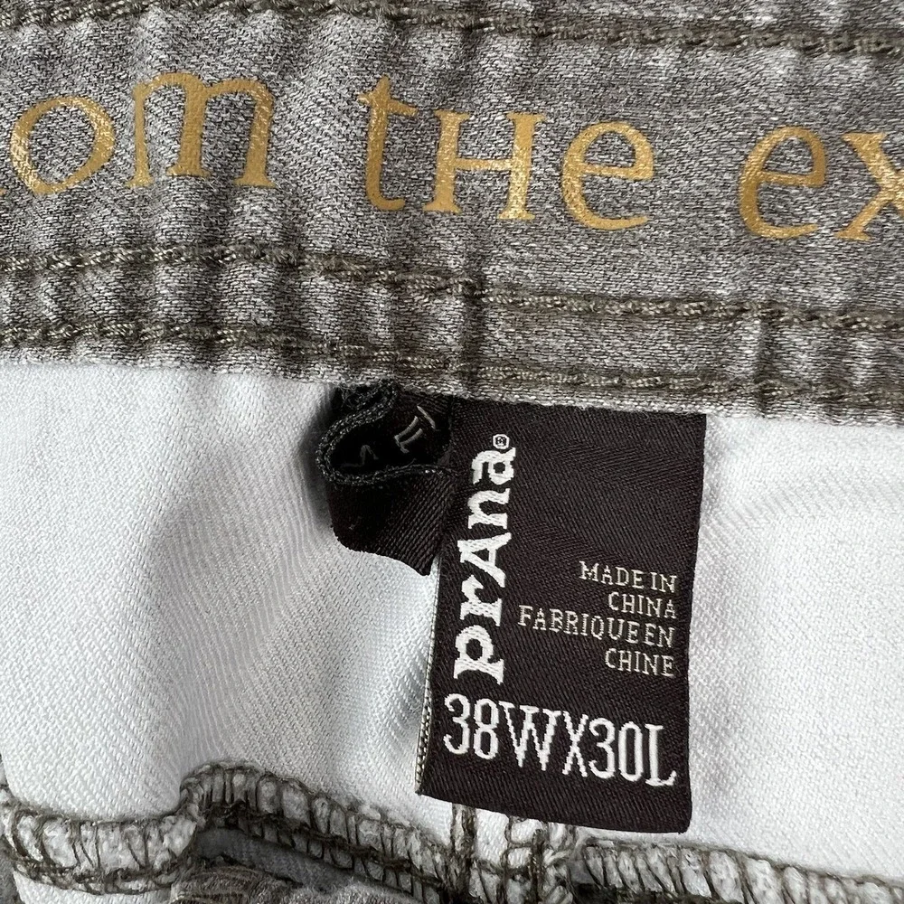 prAna Brown Slim‎ Fit Organic Cotton Blend 5 Pocket Pants Mens Size 38X30
